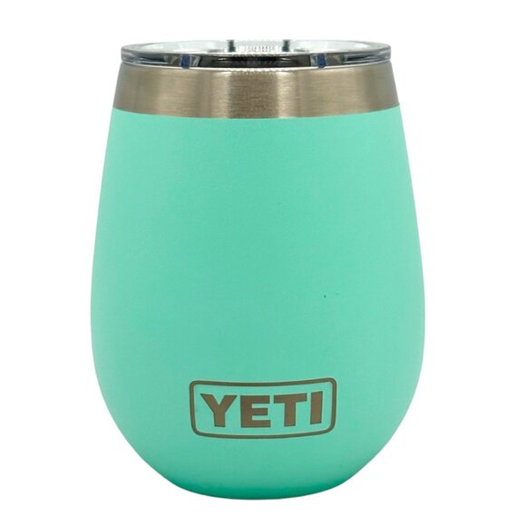 LASER ENGRAVED PERSONALIZATION YETI 10oz. WINE TUMBLER - SEAFOAM - Picture 1 of 2